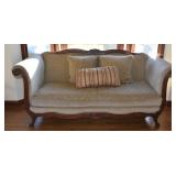 CLAYTON MARKUS CARVED FRAME SOFA 91" LONG X 38" X