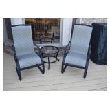 SPRING ARMCHAIRS CAST ALUMINUM 44"H 24"W WITH