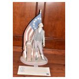 LLADRO GEORGE WASHINGTON 17" H W/ CERTIFICATE