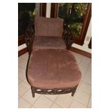 ARMCHAIR W/ MATCHING OTTOMAN 29" H X 34" W -