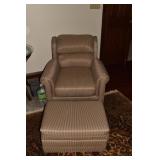 ARMCHAIR 33" H X 35" W WITH OTTOMAN -