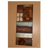MODERN WALL PLAQUE 50" X 20" MIXED MEDIA