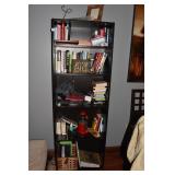 71" H BOOKCASE 24.5" W X 11.5" D EBONY FINISH