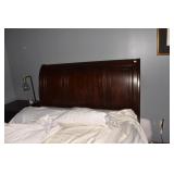 QUEEN SLEIGH BED 58" H HEADBOARD 24" FOOT BOARD