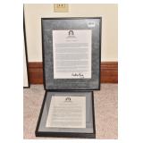 ROBERTO CLEMENT & FORBES FIELD LETTER 12" X 15"