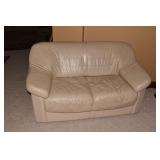 LEATHER LOVESEAT 31" H X 51" W X 34" D