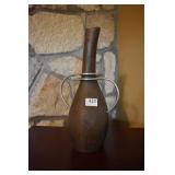 VASE 17" H WITH UNUSAL CHROME WRAP