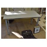 GRAY TOP TABLE IKEA APPROX. 30 X 15"