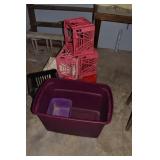 PINK TOTES AND RED DOLLY