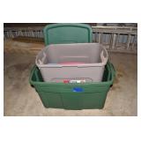 ASSORTED RUBBERMAID TOTES