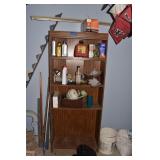 SHELF WITH ROUND UP FULL, VALVOLINE NEW OIL,