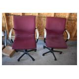 FOUR ROLLING CHAIRS CORNER TEARS ON EDGES