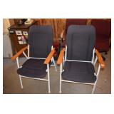 FOLDING WOOD ARMCHAIRS