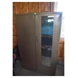 STORAGE CABINET 2 DOOR LOCKING SMALL DENT