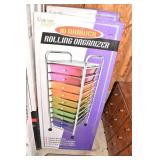10 DRAWER ROLLING ORGANIZER 37.5" H X 13" W X