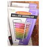 10 DRAWER ROLLING ORGANIZER 37.5" H X 13" W X