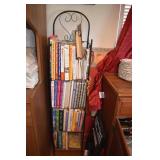 11" BLACK WIDE METAL SHELF W/ COOKBOOKS