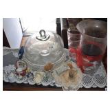 COVERED CAKE DOME, VASE, ETC.