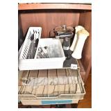 K CUP HOLDER, TRAYS, LIGHTER, FLATWARE