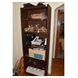 WALNUT WOOD SHELF 76" H X 27" W X 12" D