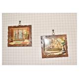 SHIP WALL PLAQUES ON WOOD 10" X 11.5"