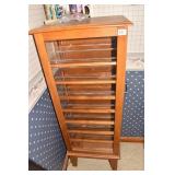 WOOD SLANT SHELF DISPLAY CABINET IDEAL FOR CAR