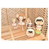 MINI HEAD VASES INARCO 3" H 1963 CHIPPED EYE