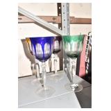 COLORED BOHEMIAN STEMWARE GLASSES