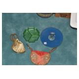 CAKE PLATE, DIVIDED DEPRESSION DISH, 2 EVENING