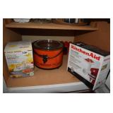 CROCK POT SLOW COOKER, FOOD GRINDER ATTACHMENT,