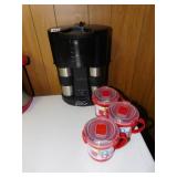 NEW STORAGE CONTAINERS AND A COFFEE MAKER