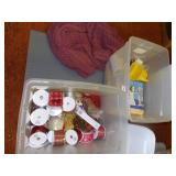 PAINT SUPPLIES, RIBBON, HOLIDAY DECOR
