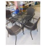 PATIO SET AND 4 CHAIRS