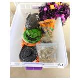 BIN W/ HALLOWEEN DECORATIONS