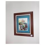16" X 19"  WATER COLOR WOOD FRAME