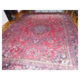 HANDMADE RUG RED & BLUE PRIMARY COLORS