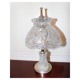 10 IN GLASS ETCHED LAMPS