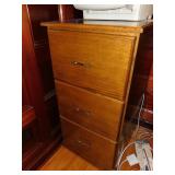 OAK FILE DRAWER 3 DRAWER 40X20X24