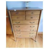 NAFM SOLID MAPLE MID CENTURY 9 DRAWER DRESSER