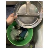 CAMPING PLATES 5, FRY PAN , HALF FULL FUEL, SUPER