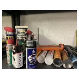 ASSORTED CAULKING, LUBES, WD40, ETC