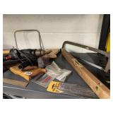 HANDSAWS, .5IN DRILL, STANLEY 220 PLANE,ETC