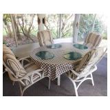 GLASS TOP OVAL TABLE AND 4 CHAIRS LIKE NEW