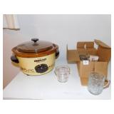 RIVAL SLOW COOKER, 4 FANTASIA GLASSES PRINCESS