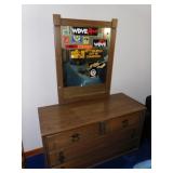DRESSER 4 DRAWER 44" W X 18" D W/ MIRROR