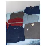 IZOD - LARGE SWEATERS & M EDDIE BAUER GRAY VEST