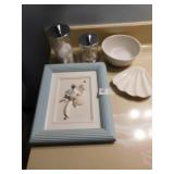 TOWELS SHELL PICTURE, COTTON HOLDER, ETC.