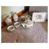 ORIENTAL TEA SET & TRAY
