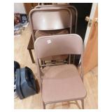 4 METAL FOLDING CHAIRS