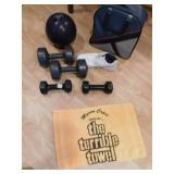 HAND WEIGHTS, BOWLING BALL, ETC.